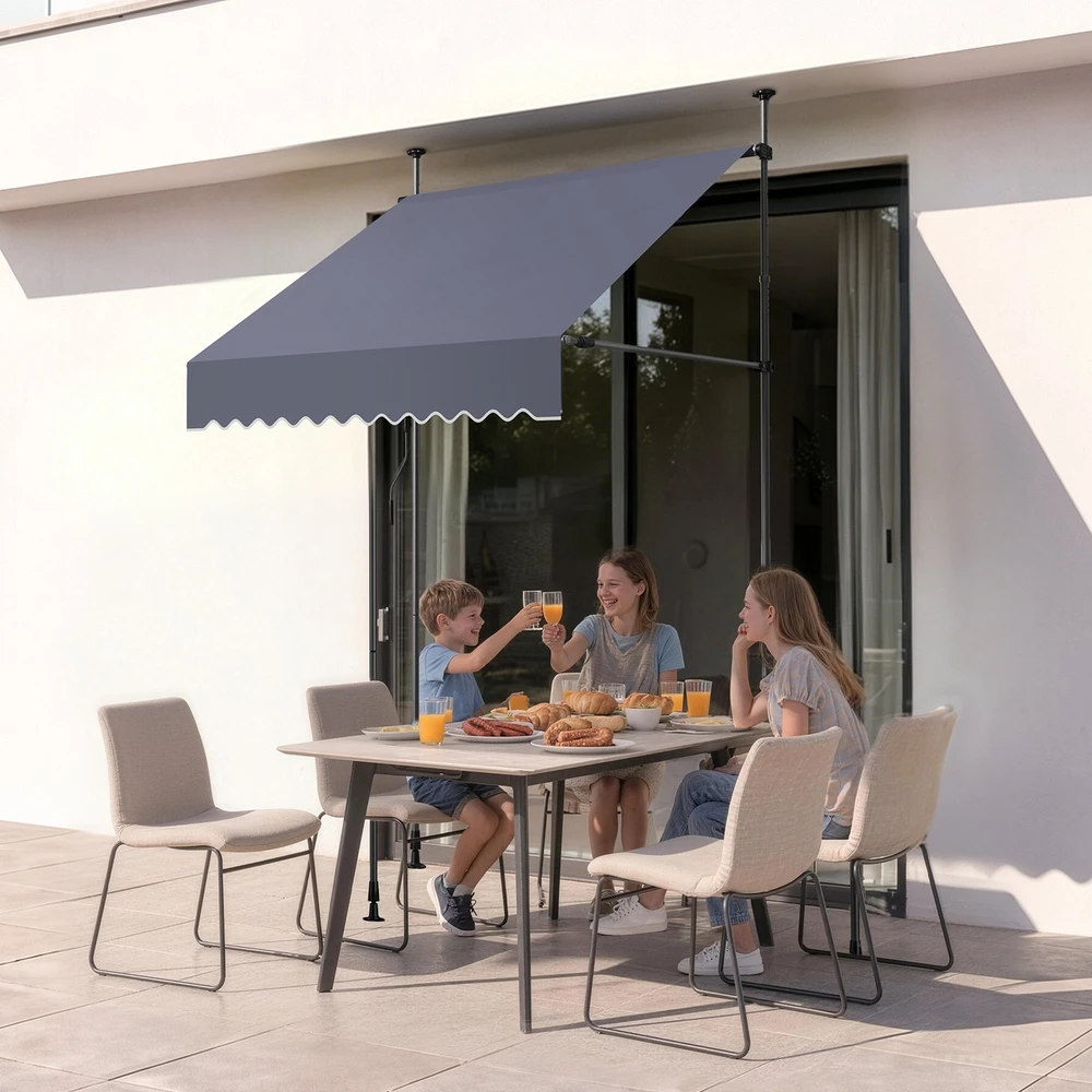 VEVOR Rankiniu būdu ištraukiama markizė, 150 cm