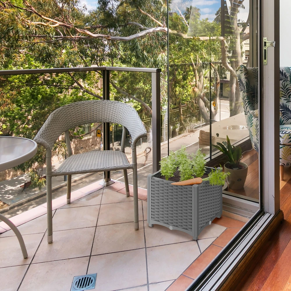 Relaxdays Rataninės išvaizdos vazonas