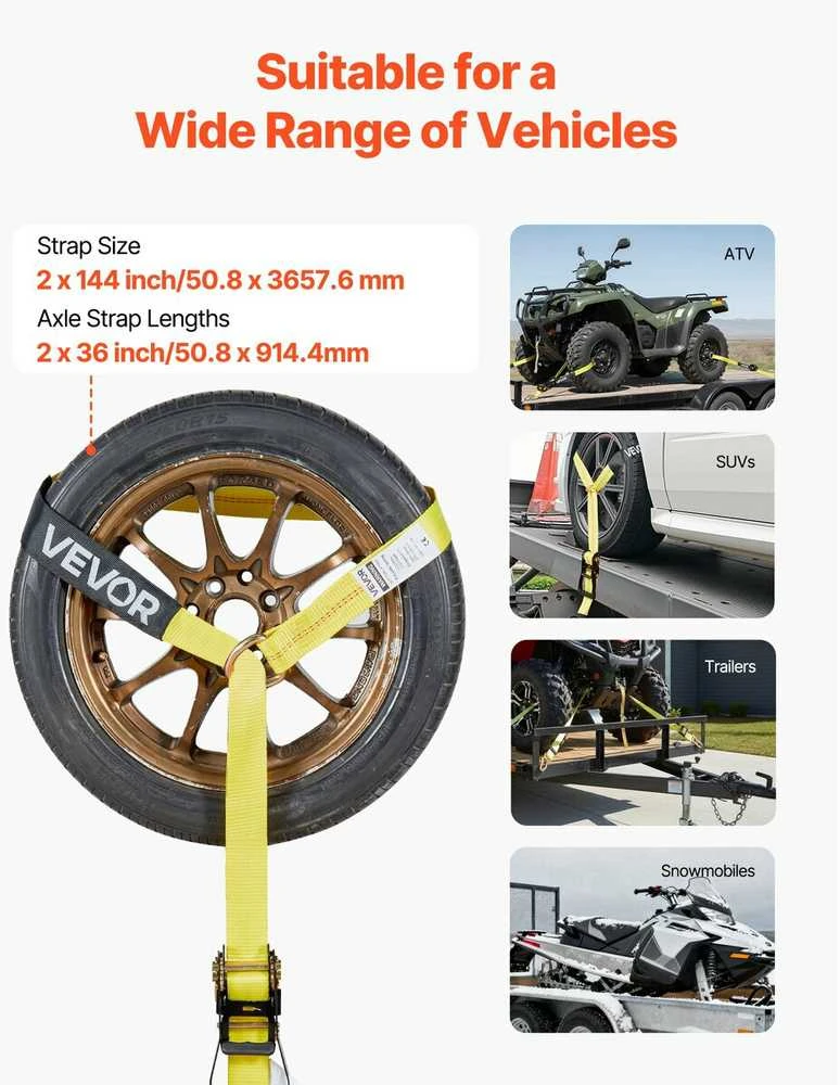VEVOR Ratų užrakinimo sistema ATV, SUV ir priekaboms