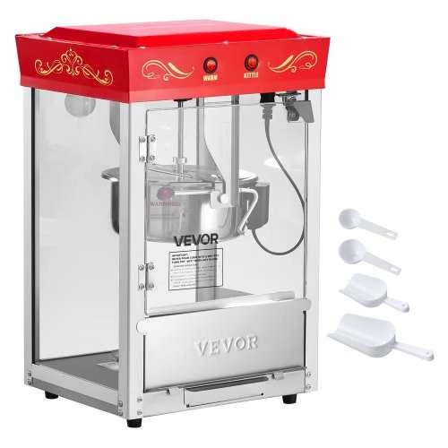 VEVOR raudona 800W stalo spragėsių mašina