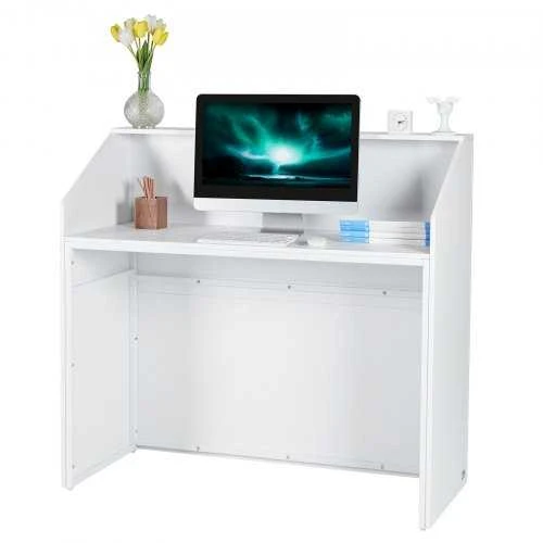 VEVOR recepcijos stalelis baltas 118 cm