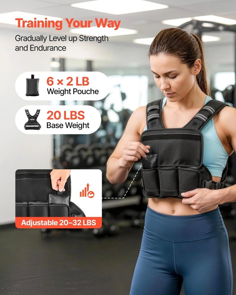 VEVOR Reguliuojama svorinė liemenė 14,5kg