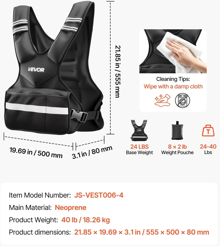 Reguliuojama svorinė liemenė, 18,3kg
