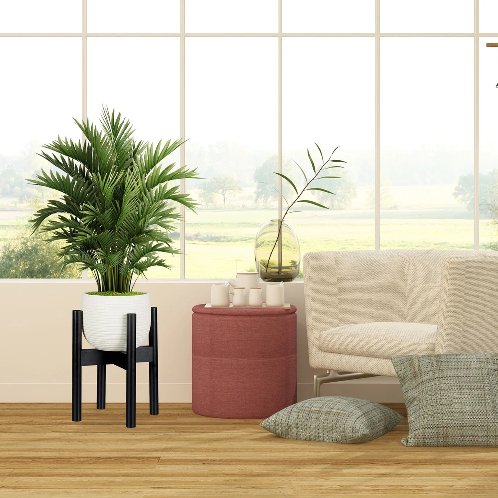 Relaxdays Reguliuojamas bambukinis augalų stovas