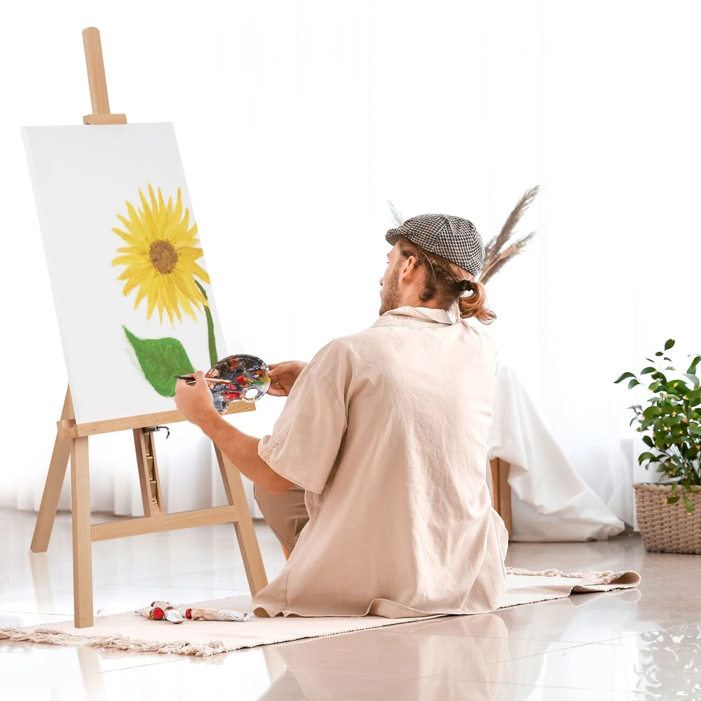 Relaxdays Reguliuojamas molbertas iš buko medienos