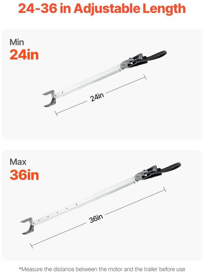 VEVOR Reguliuojamas valties transomo laikiklis 61-91 cm