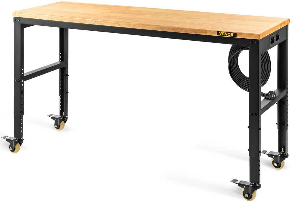 VEVOR Reguliuojamo aukščio darbo stalas su ratukais