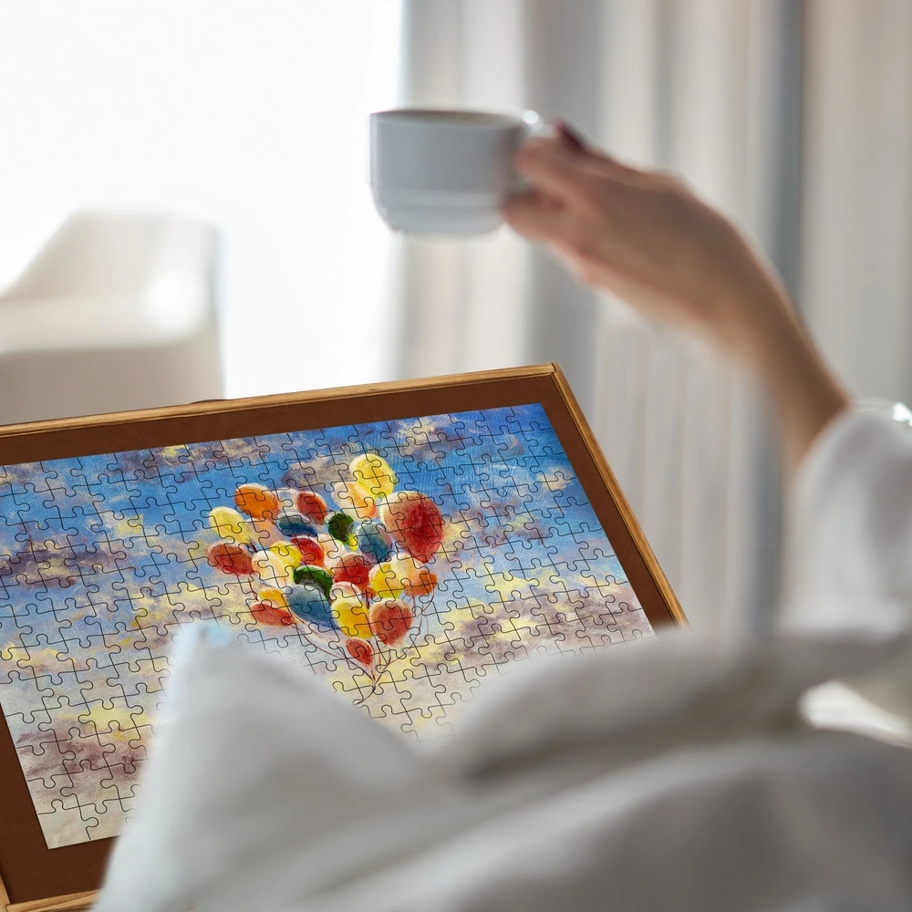 Relaxdays Reguliuojamo aukščio dėlionės lenta