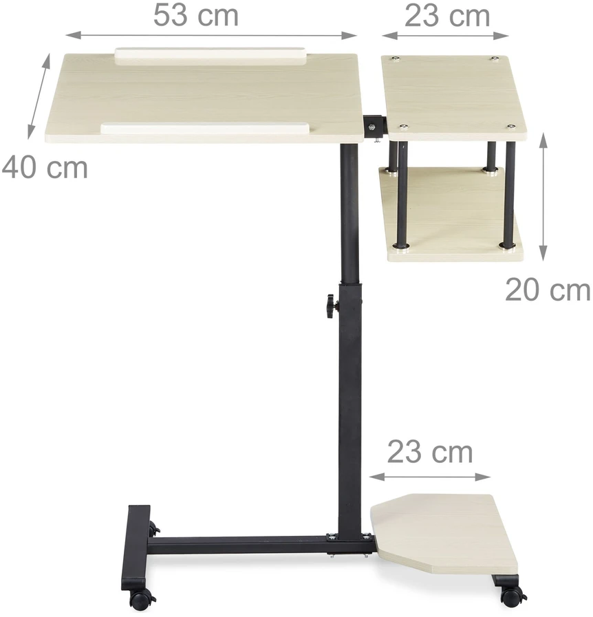 Relaxdays Reguliuojamo aukščio nešiojamojo kompiuterio stalas XL