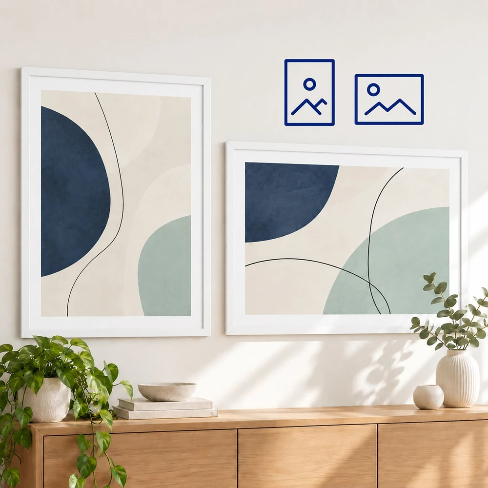 Relaxdays 3 dalių DIN A1 formato paveikslų rėmelių rinkinys