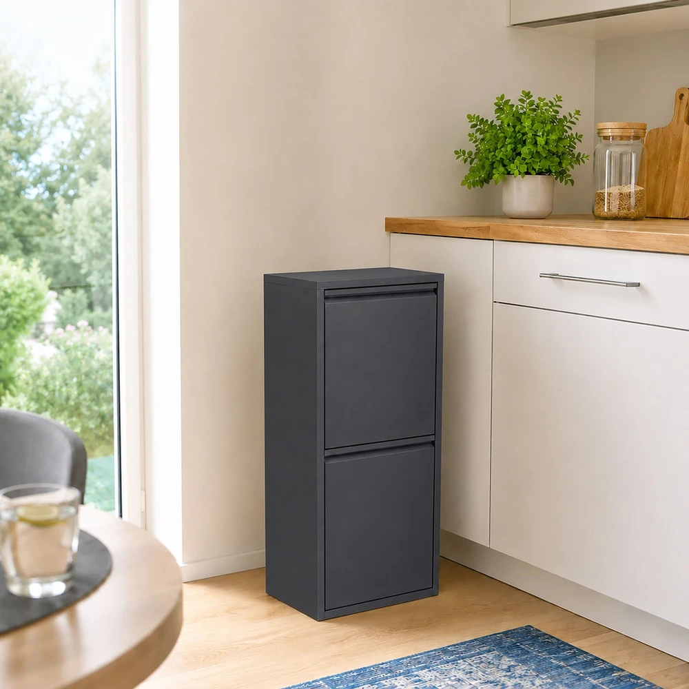 Relaxdays 3 skyrių šiukšliadėžė 40 l