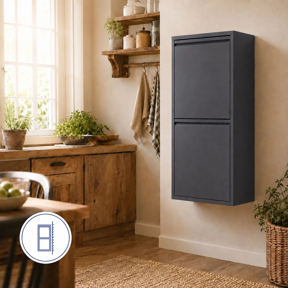 Relaxdays 3 skyrių šiukšliadėžė 40 l