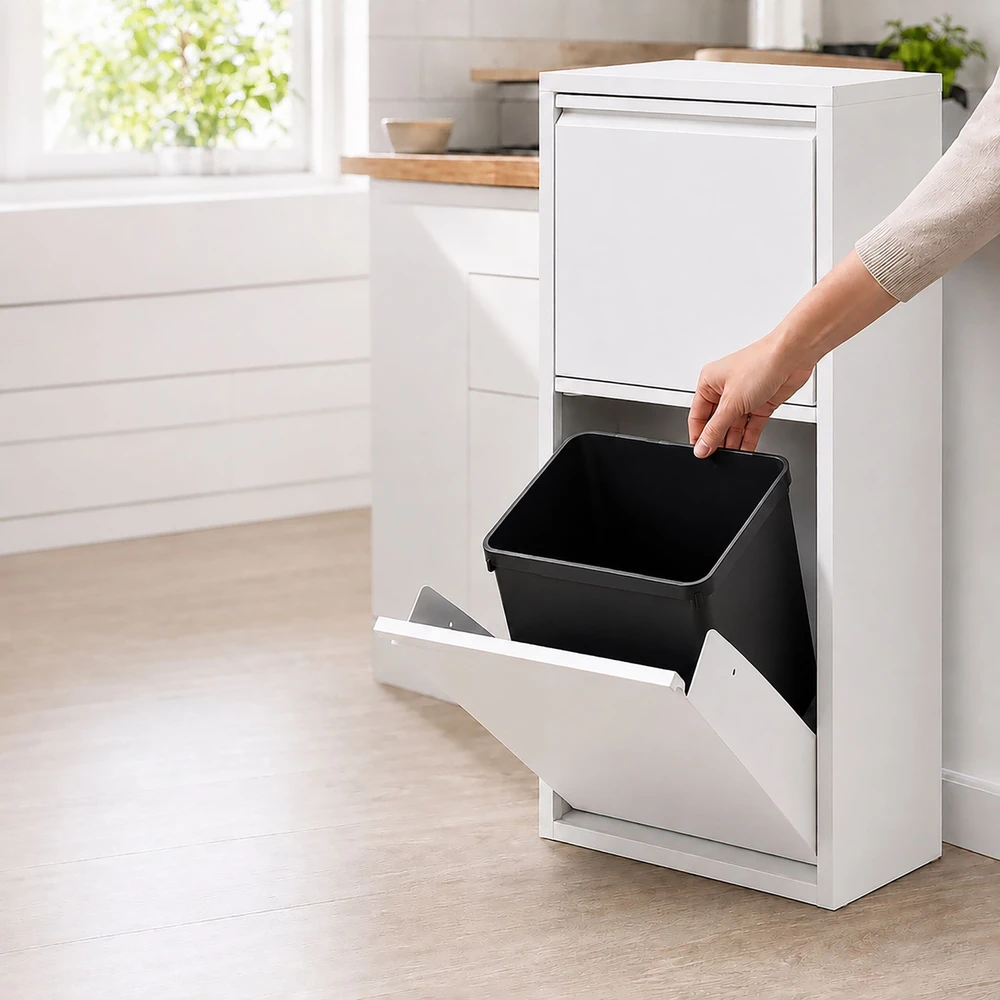Relaxdays 3 skyrių šiukšliadėžė 40 l