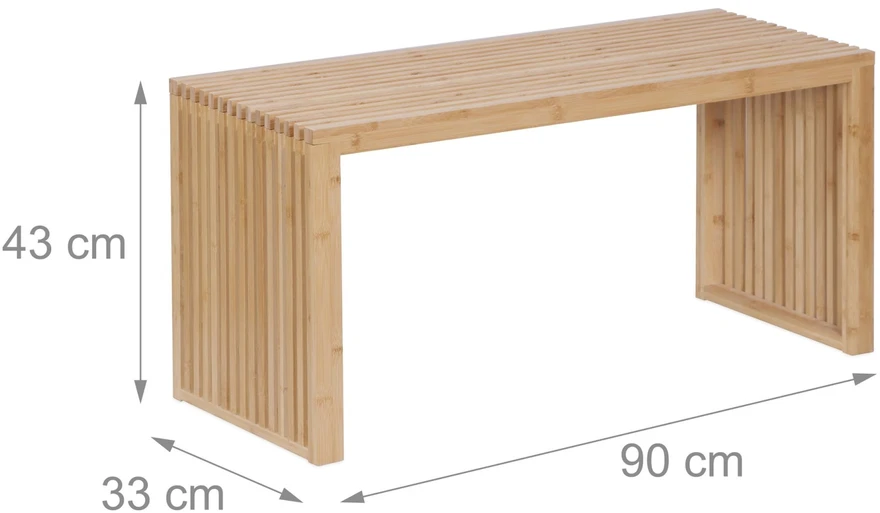 Relaxdays Minimalistinis bambukinis suoliukas