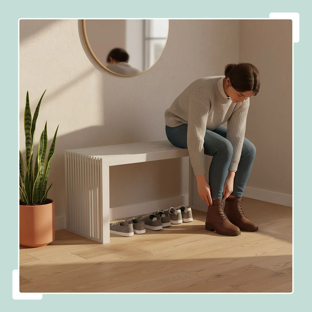 Relaxdays Minimalistinis bambukinis suoliukas