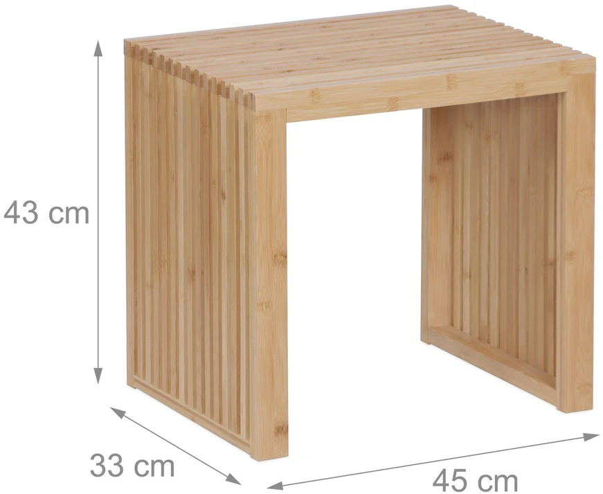 Relaxdays Minimalistinis bambukinis suoliukas