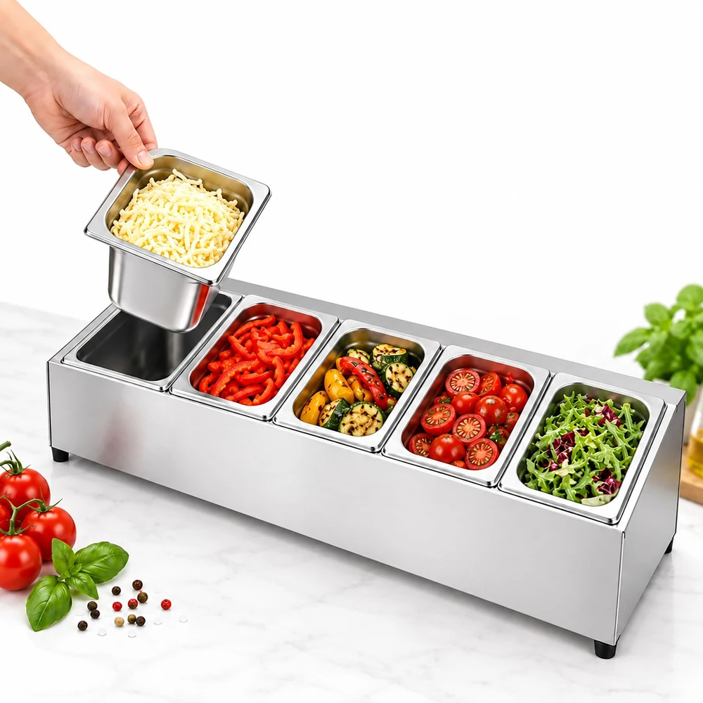 Relaxdays Nerūdijančio plieno ingredientų indai