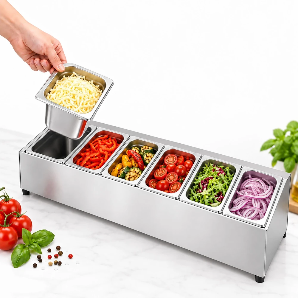 Relaxdays Nerūdijančio plieno ingredientų indai