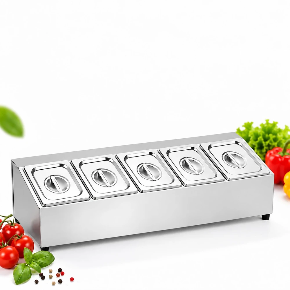 Relaxdays Nerūdijančio plieno ingredientų indai