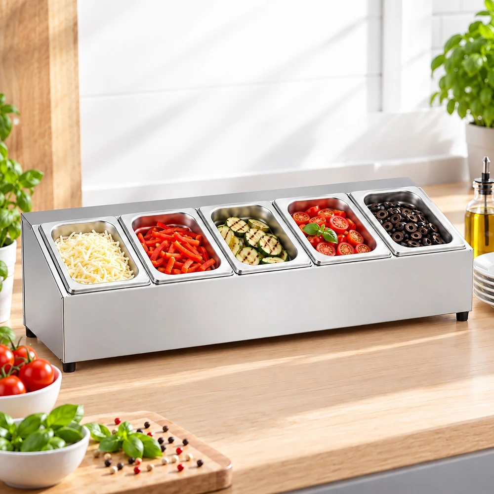 Relaxdays Nerūdijančio plieno ingredientų indai