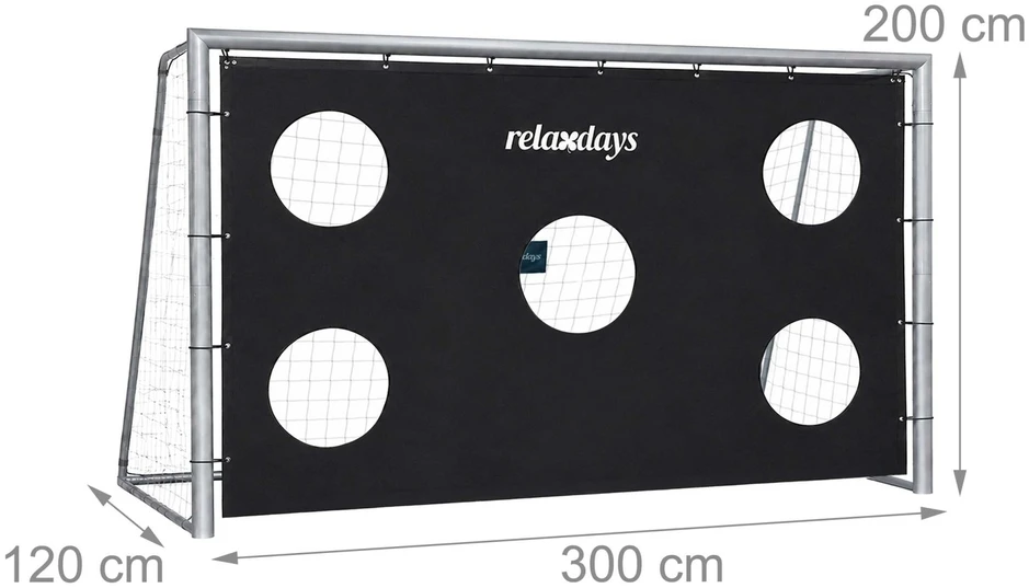 Relaxdays Plieniniai futbolo vartai