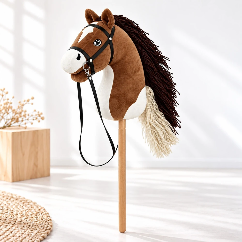 Relaxdays Pliušinis žaislinis arkliukas Hobby Horsing