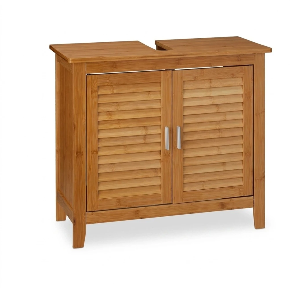 Relaxdays Praustuvo grindinė spintelė LAMELL Bamboo