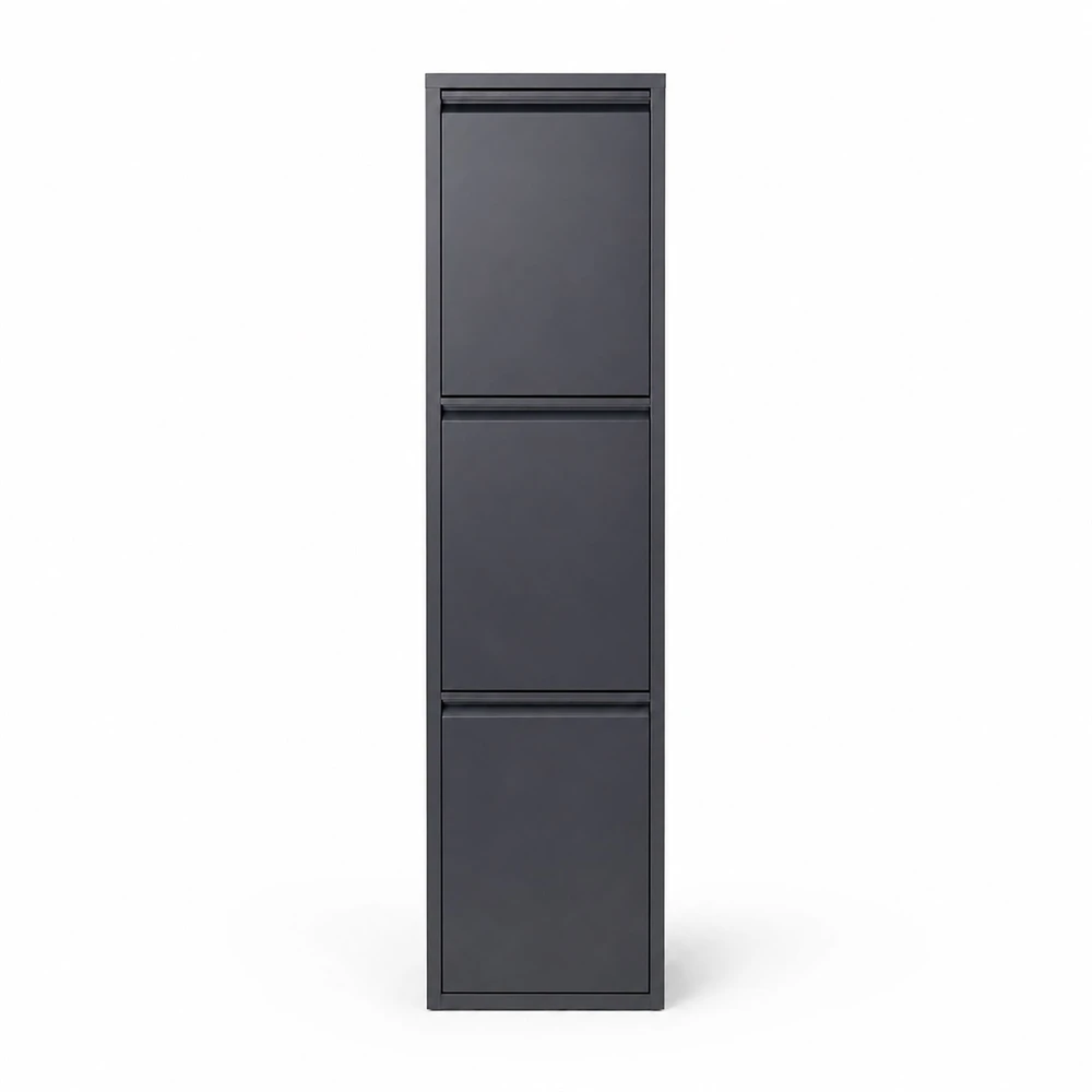 Relaxdays Šiukšliadėžė 3 skyrių 3x18 l