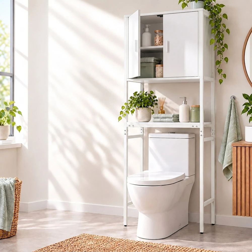 Relaxdays Skalbimo mašinos spintelė, 2 skyriai