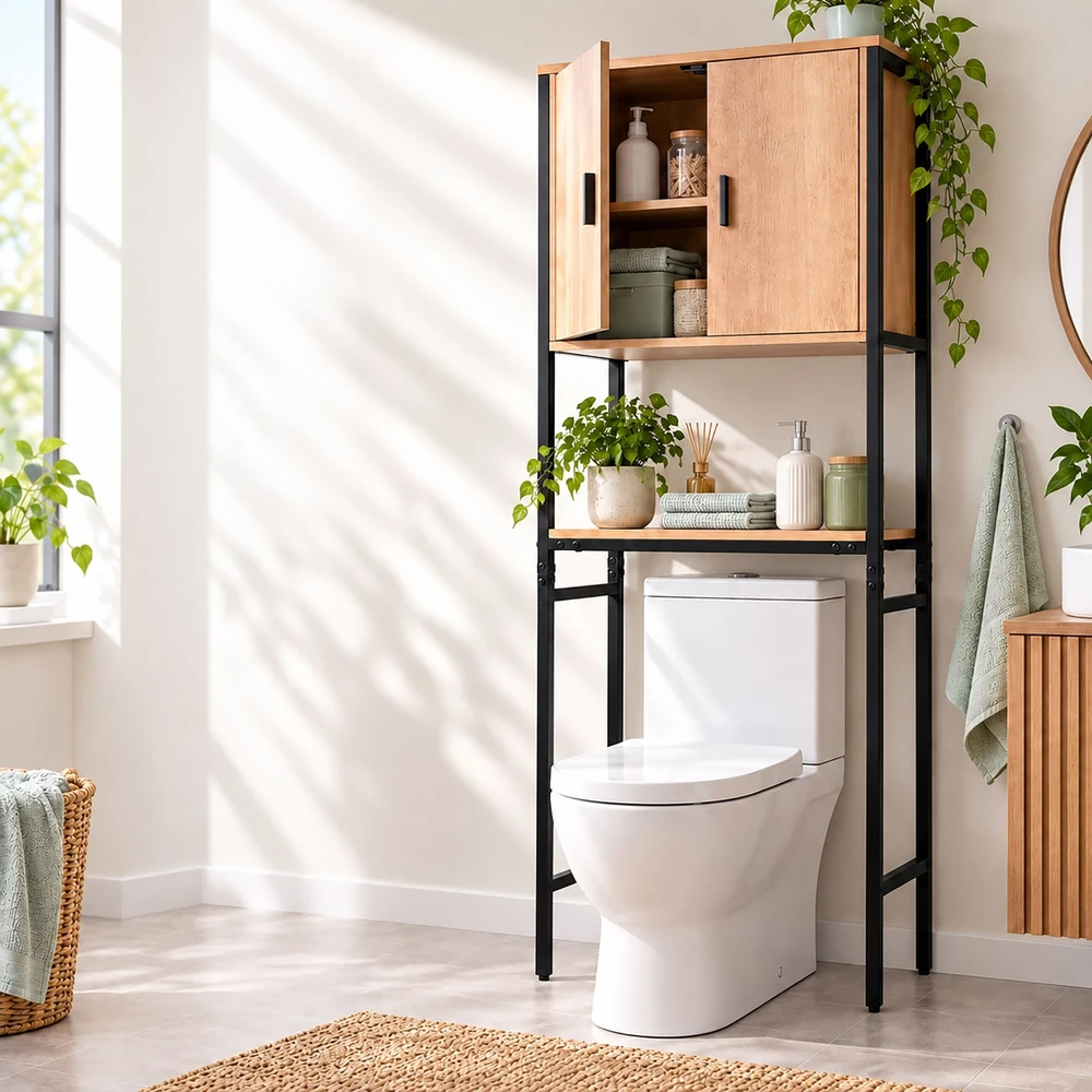 Relaxdays Skalbimo mašinos spintelė, 2 skyriai