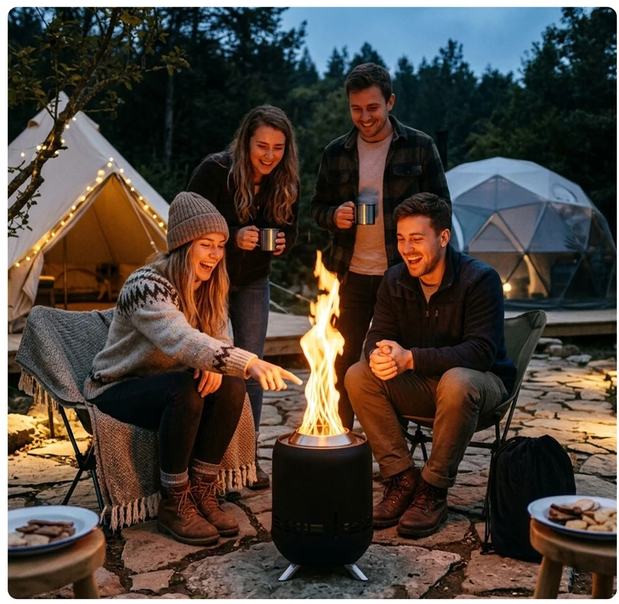 Relaxdays Stalinis židinys be dūmų Ø16.5 cm