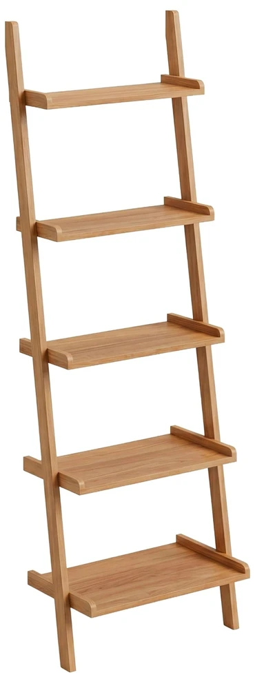 Relaxdays Riešutmedžio kopėčių formos lentyna