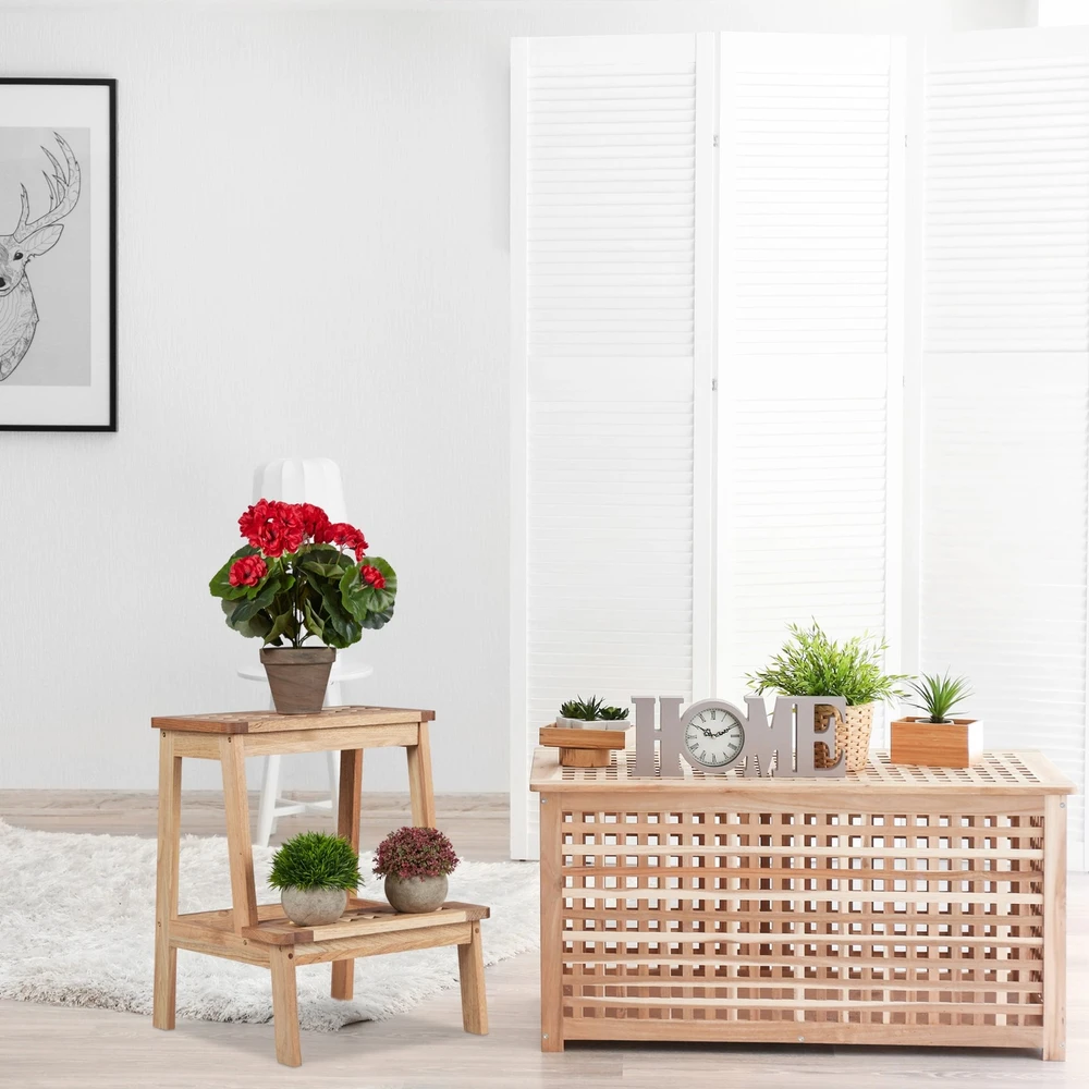 Relaxdays Riešutmedžio pakopinė kėdutė