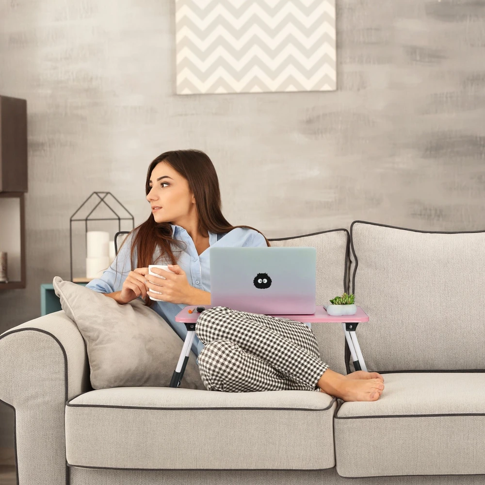 Relaxdays Rožinis nešiojamojo kompiuterio staliukas