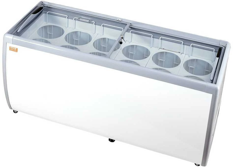Šaldiklis VEVOR 567 l ledų vitrininė šaldiklė