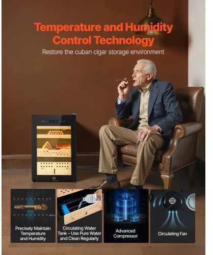 Drėkintuvas VEVOR Elektrinis 60L cigarų humidoras namams