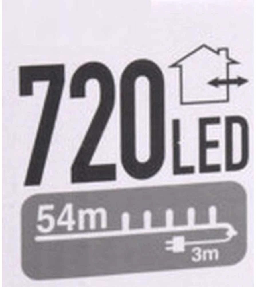 Mondex Šaltai balti kalėdiniai LED žibintai 720 vnt