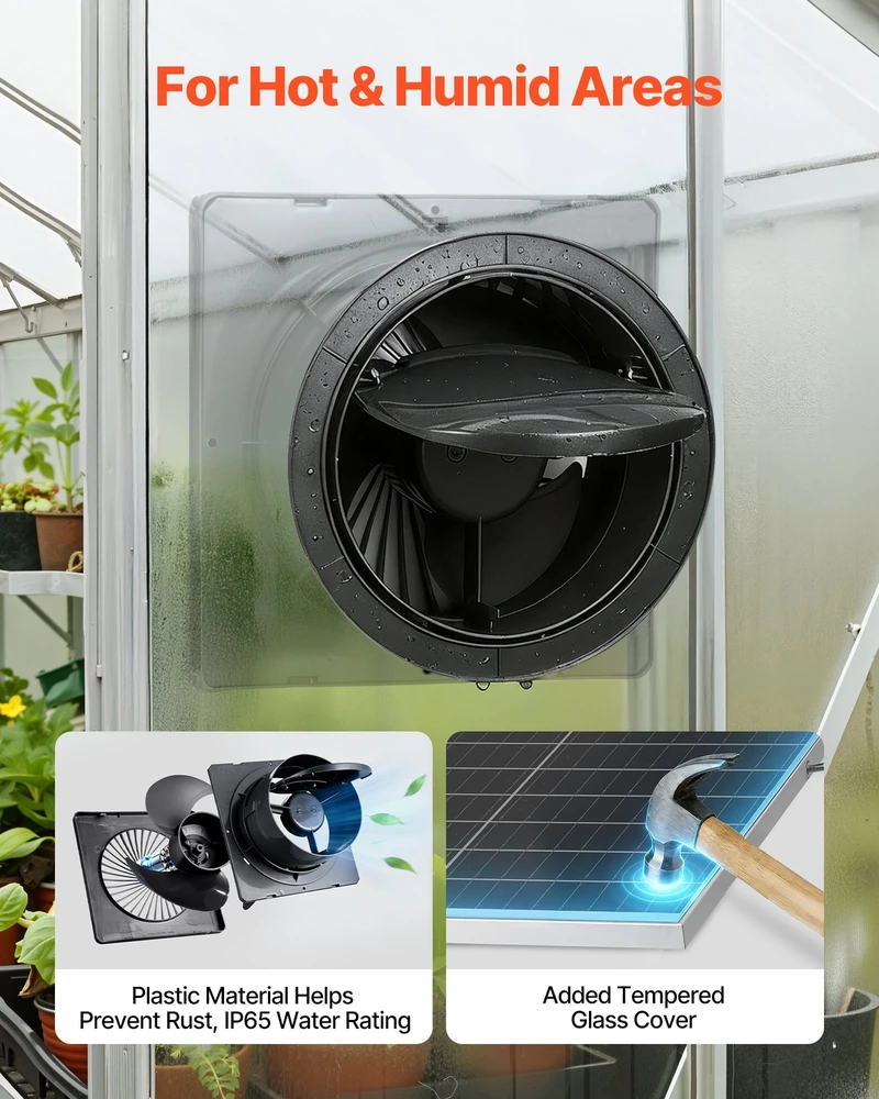 VEVOR Saulės energijos ventiliatorius 20W 220 CFM