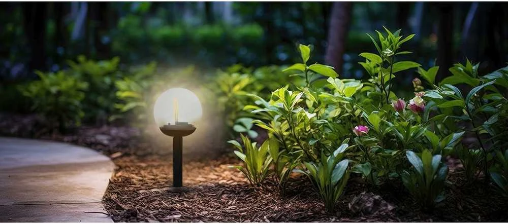 Saska Garden Saulės lempa sodo rutulinė 10x34,5 cm