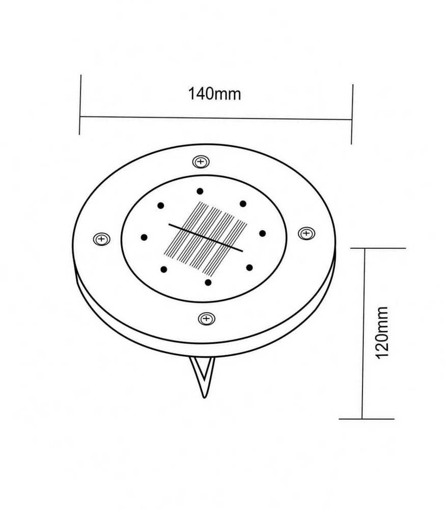Sodo žibintas su saulės baterija Saska Garden 8 LED, 4 vnt.