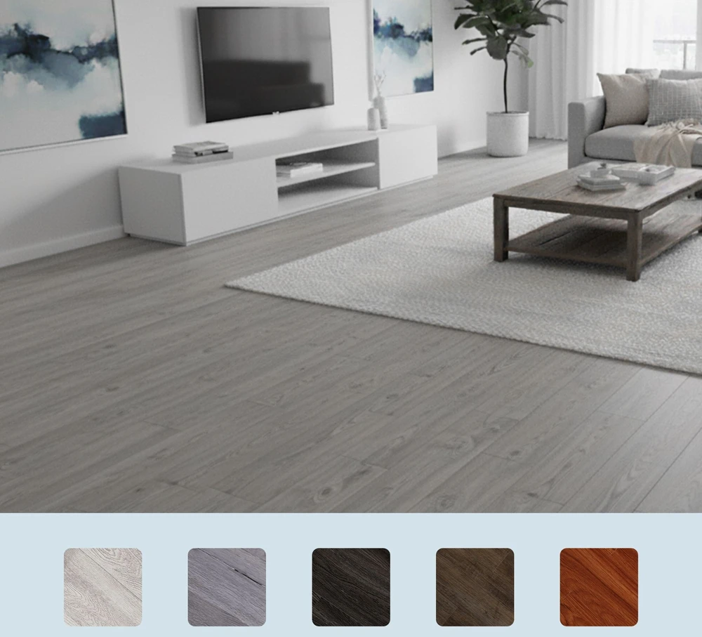 Relaxdays Savaime lipni PVC grindų danga su medienos efektu
