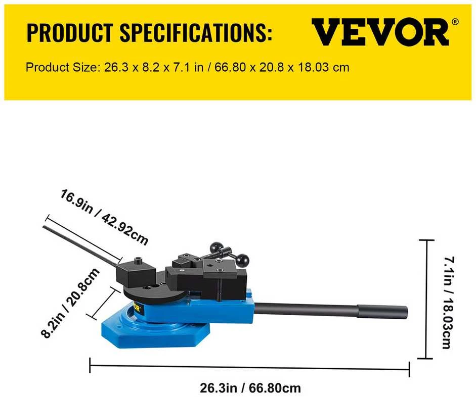 VEVOR SBG-40 metalo lenkimo suktuvas
