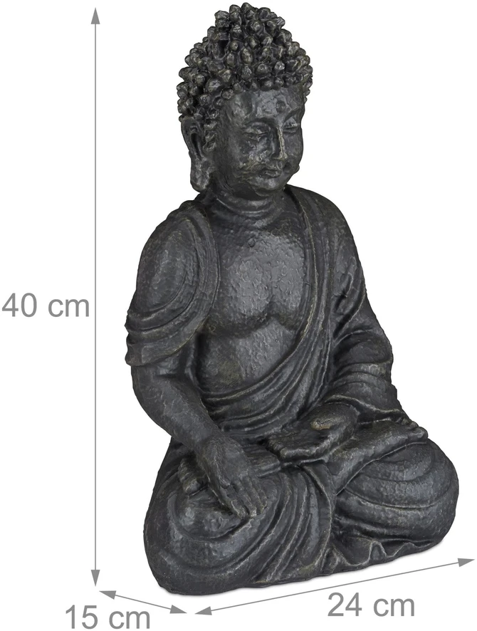 Relaxdays Sėdinti Budos figūrėlė 40 cm