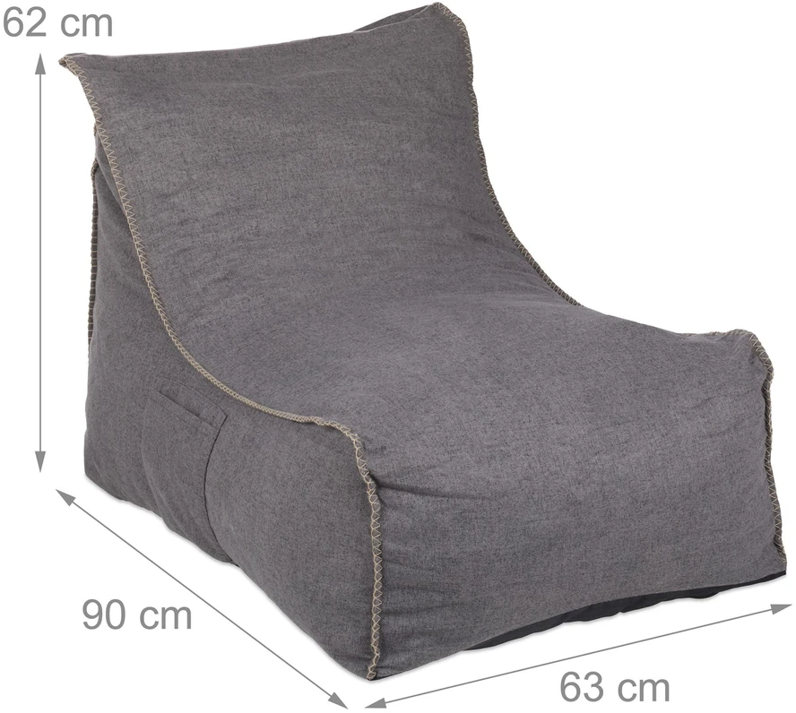 Relaxdays Sėdmaišis su atlošu