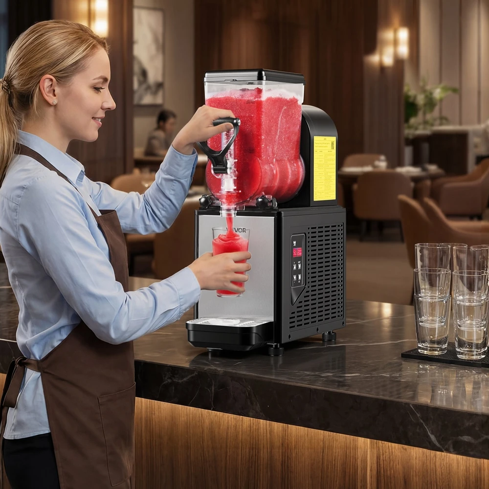 VEVOR Šerbetų aparatas, 6 l, su savaiminiu valymu