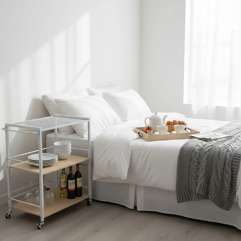 Relaxdays Serviravimo vežimėlis, nuimamas padėklas