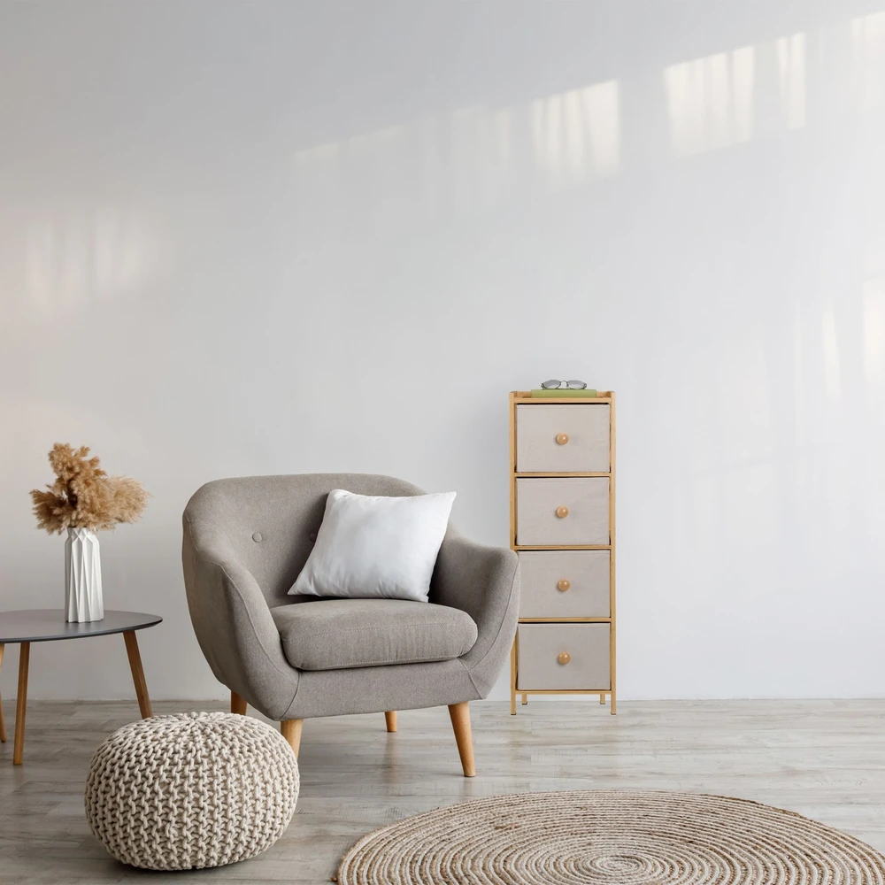 Relaxdays Siaura komoda su 4 lygiais