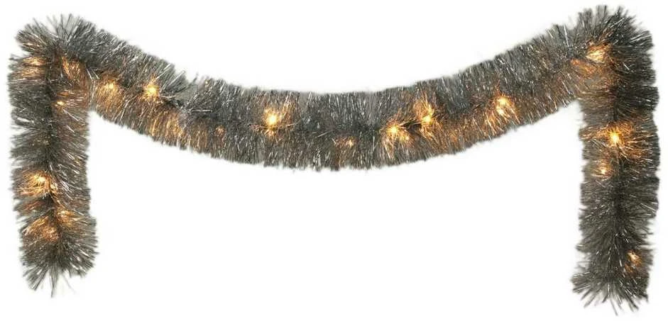 Christmas Decoration Sidabrinė dekoratyvinė girlianda 270 cm su LED