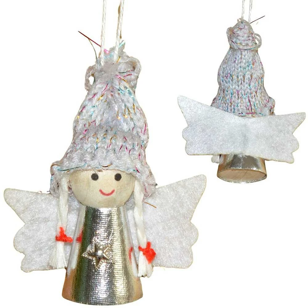 Saska Christmas sidabrinis kalėdinis angeliukas 7 cm