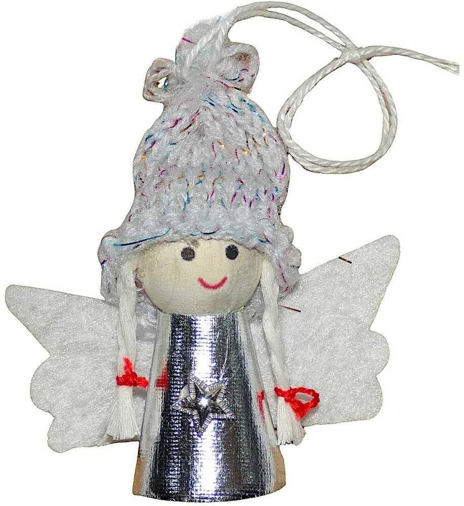 Saska Christmas sidabrinis kalėdinis angeliukas 7 cm